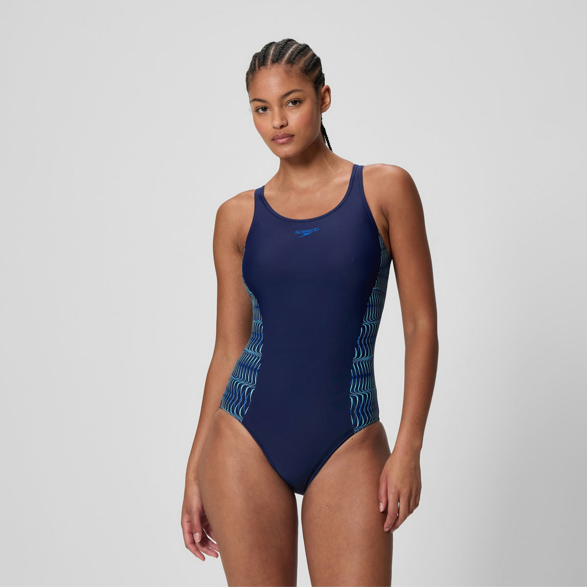 Speedo Medalist Placement Swimsuit Navy/Blue