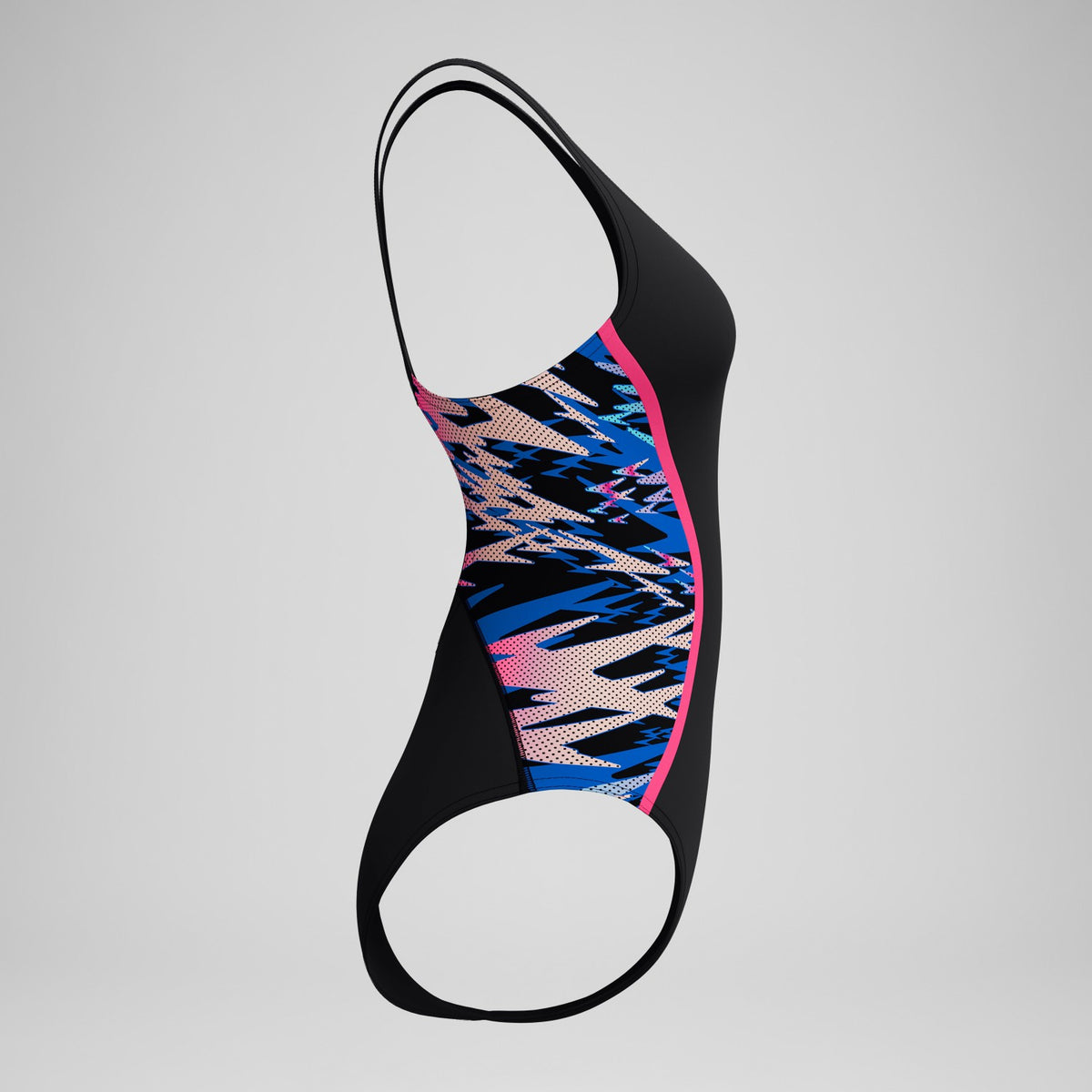 Speedo Hyperboom Splice Muscleback Swimsuit Black/Pink