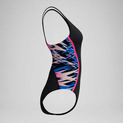 Speedo Hyperboom Splice Muscleback Swimsuit Black/Pink