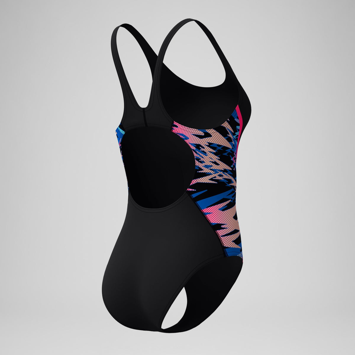 Speedo Hyperboom Splice Muscleback Swimsuit Black/Pink