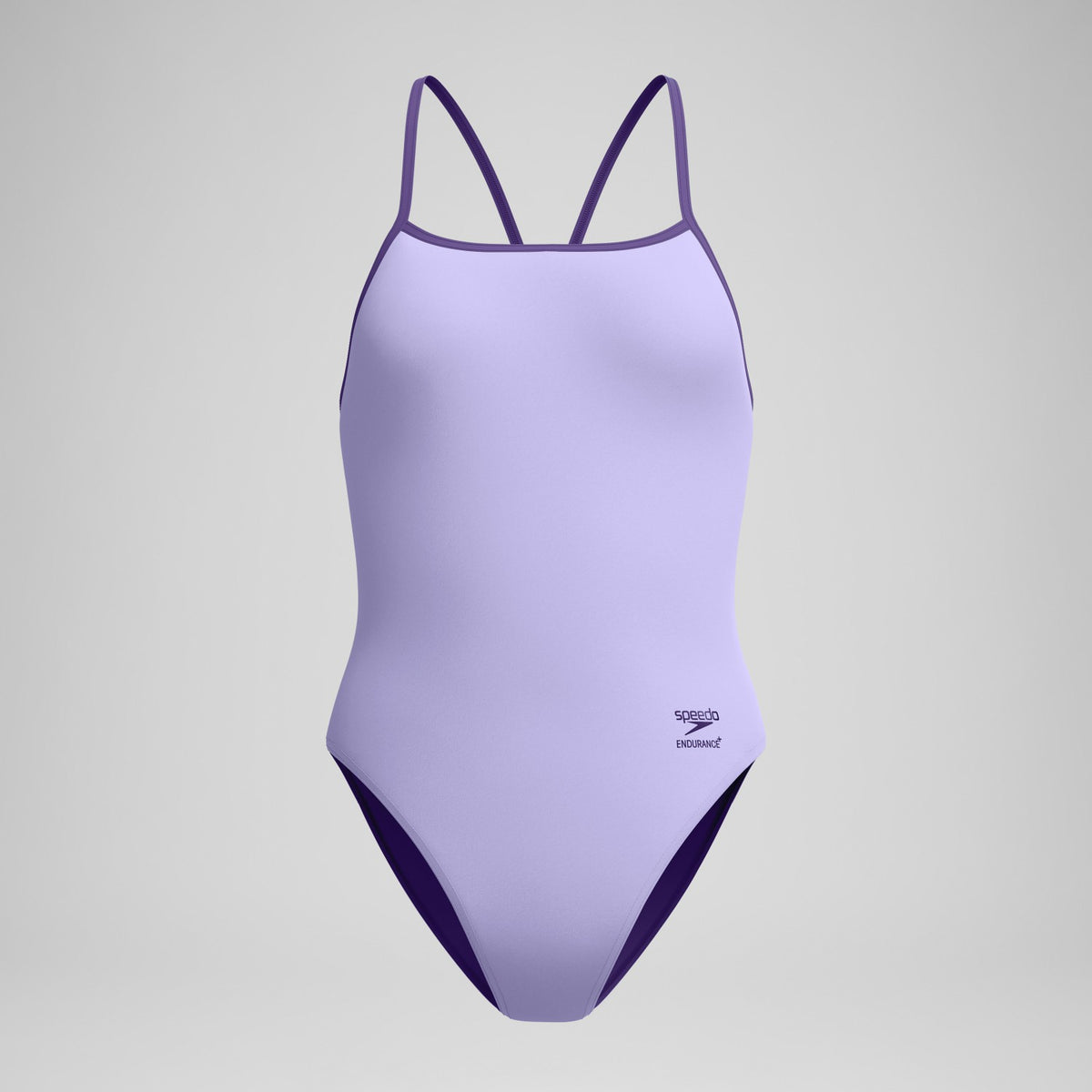 Speedo Club Training Turnback Swimsuit Lavender