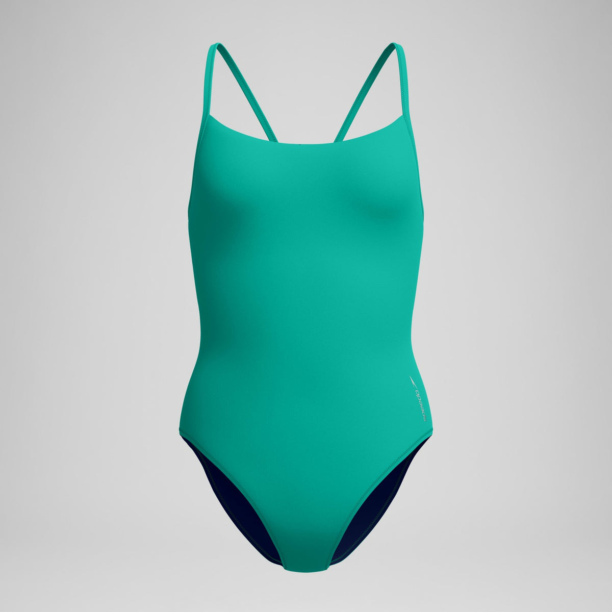 Speedo Solid Racerback Swimsuit Teal/Navy