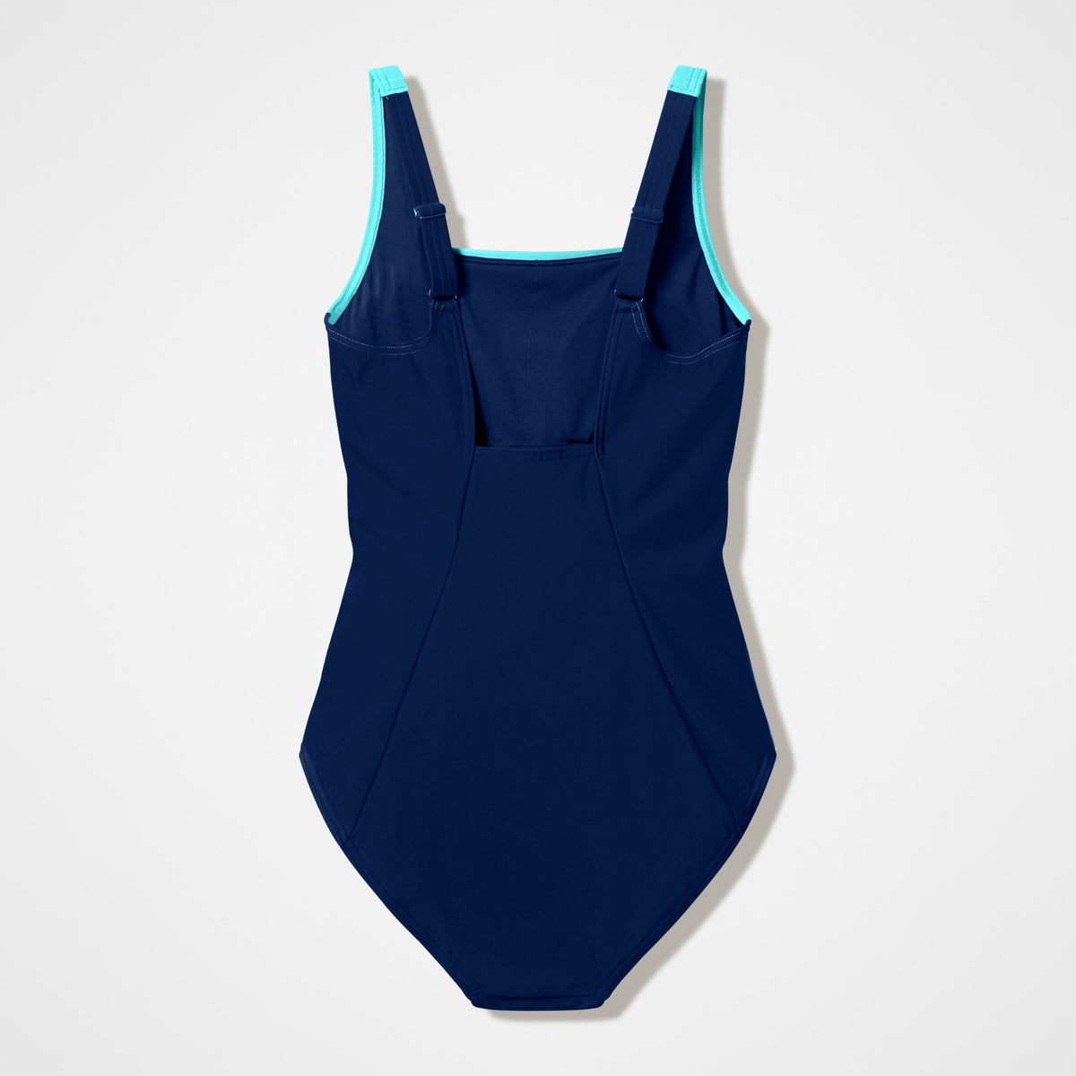 Speedo Colourblock Contour Swimsuit Navy/Turquoise