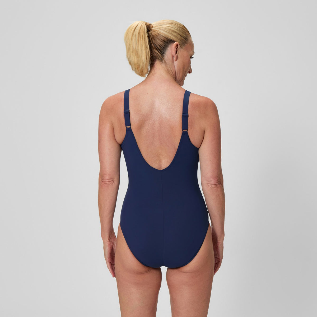 Speedo Shaping AquaNite Solid Swimsuit Navy