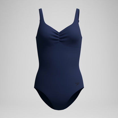 Speedo Shaping AquaNite Solid Swimsuit Navy