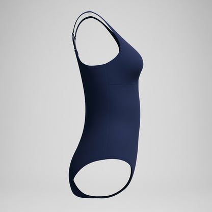 Speedo Shaping AquaNite Solid Swimsuit Navy
