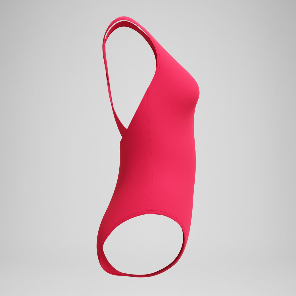 Speedo Solid Scoop Neck Swimsuit Ruby