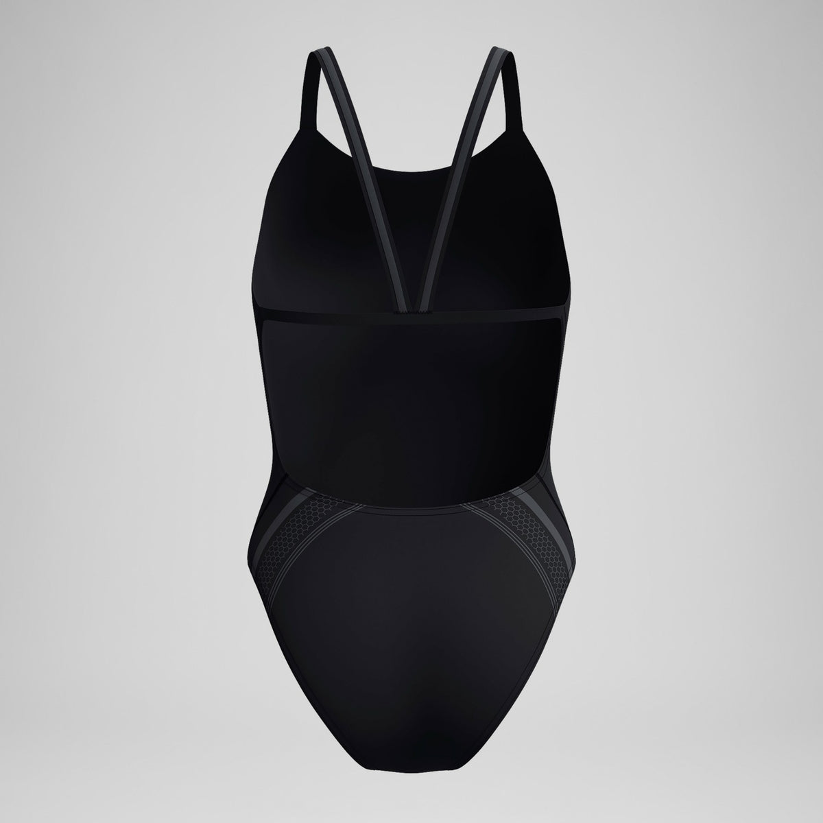 Speedo V Class Printed Active Back Swimsuit Black