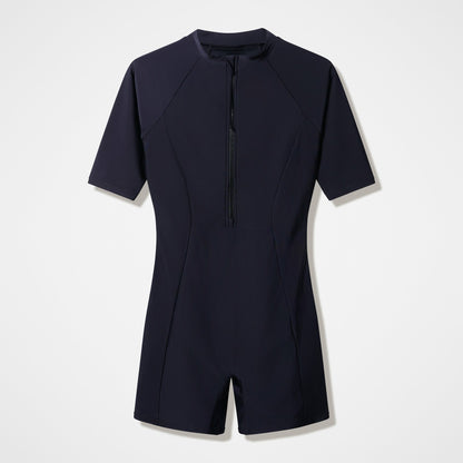 Speedo Modern Coverage Short Sleeve Legsuit Black