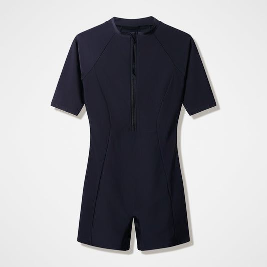 Speedo Modern Coverage Short Sleeve Legsuit Black