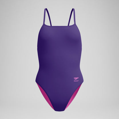 Speedo Club Training Web Back Swimsuit Purple