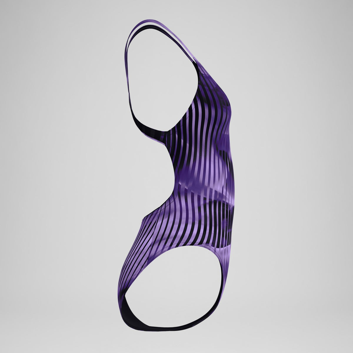 Speedo Club Training Printed Leaderback Swimsuit Purple