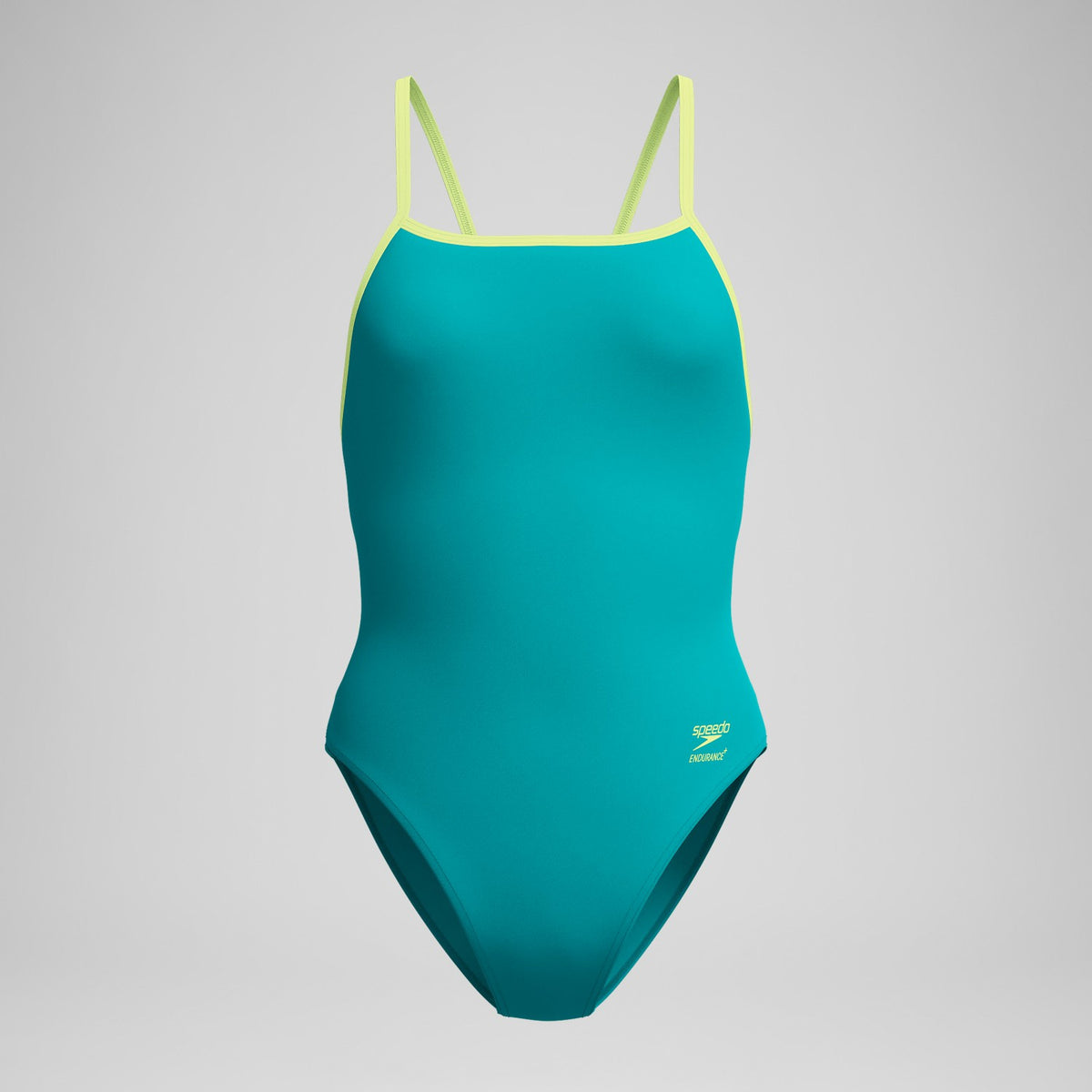 Speedo Club Training Solid Tri Back Swimsuit Green/Yellow
