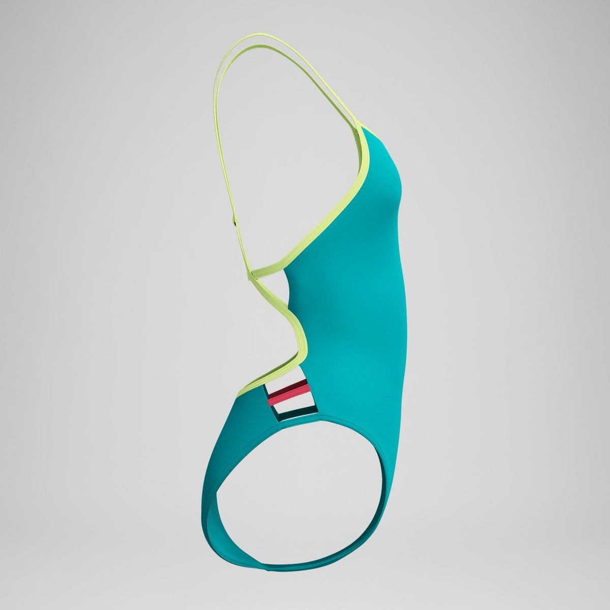 Speedo Club Training Solid Tri Back Swimsuit Green/Yellow