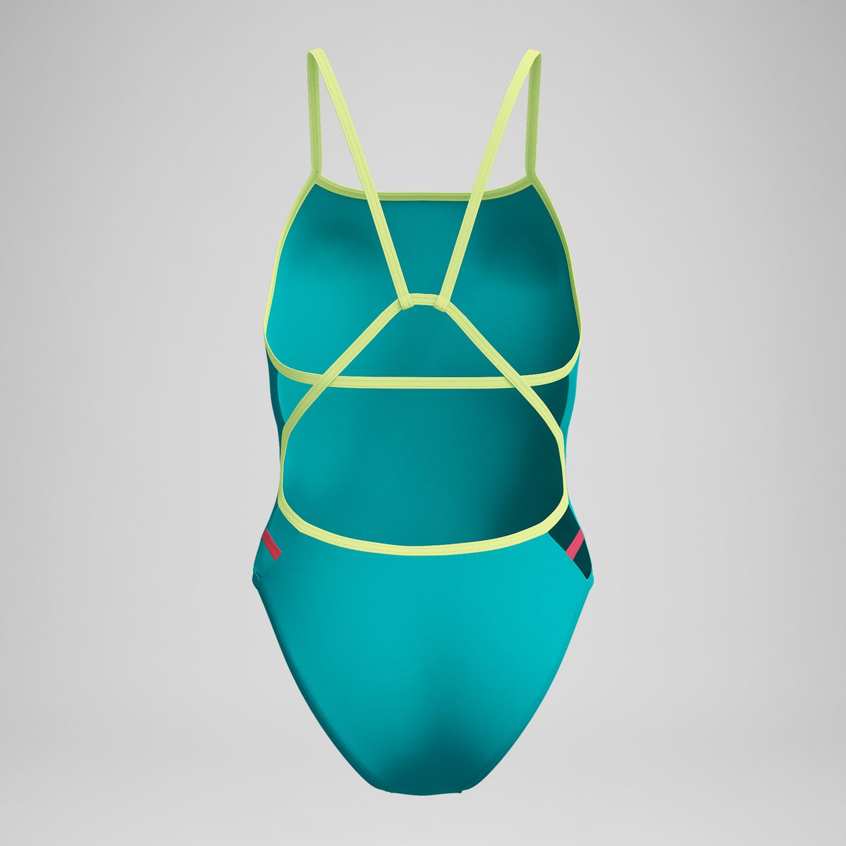 Speedo Club Training Solid Tri Back Swimsuit Green/Yellow