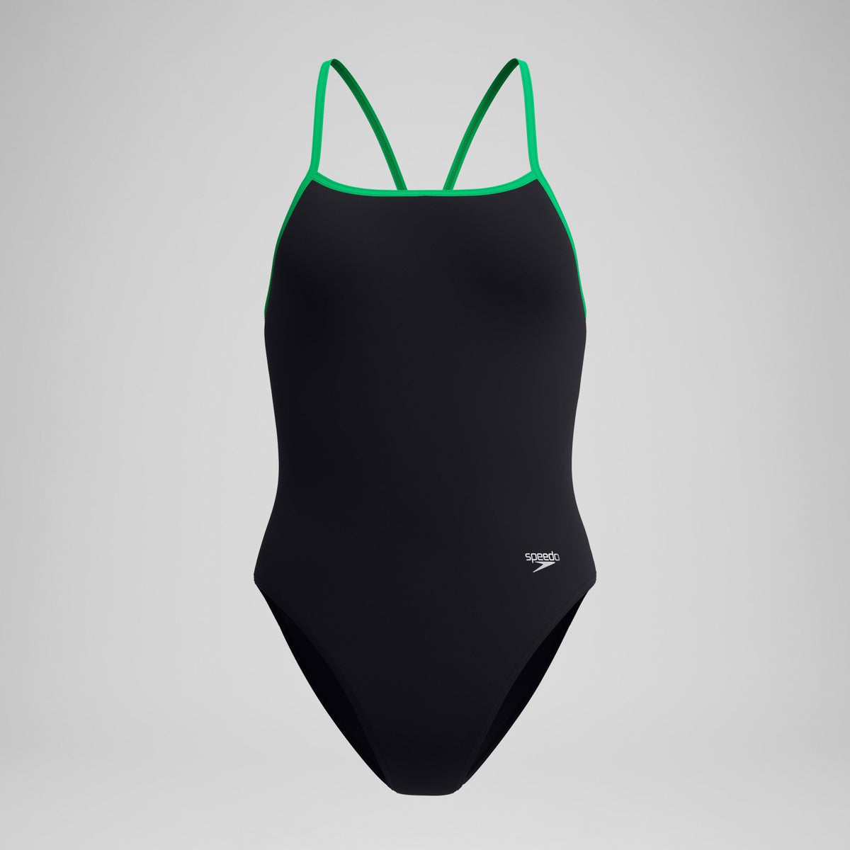 Speedo Club Training Turnback Swimsuit Black/Green