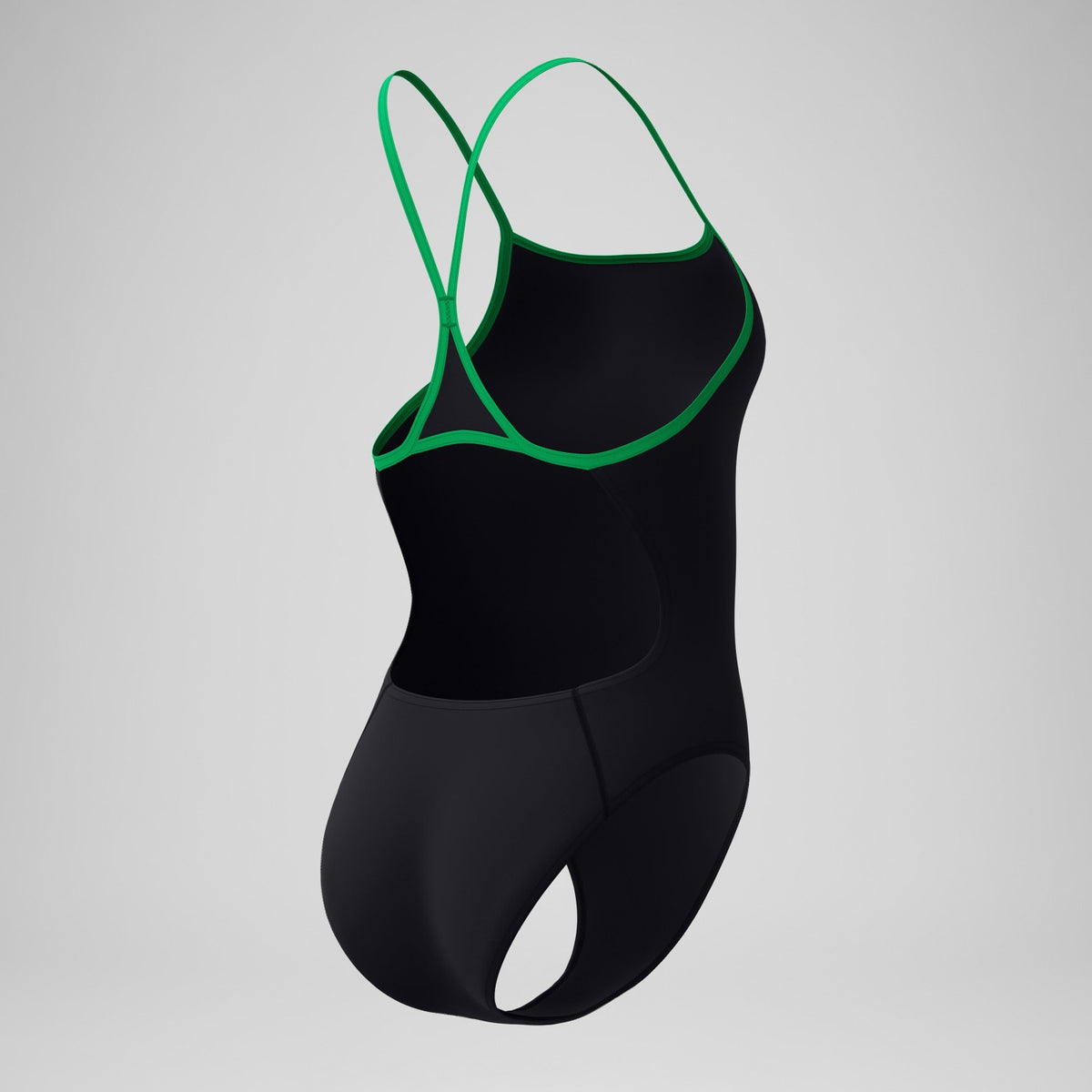 Speedo Club Training Turnback Swimsuit Black/Green