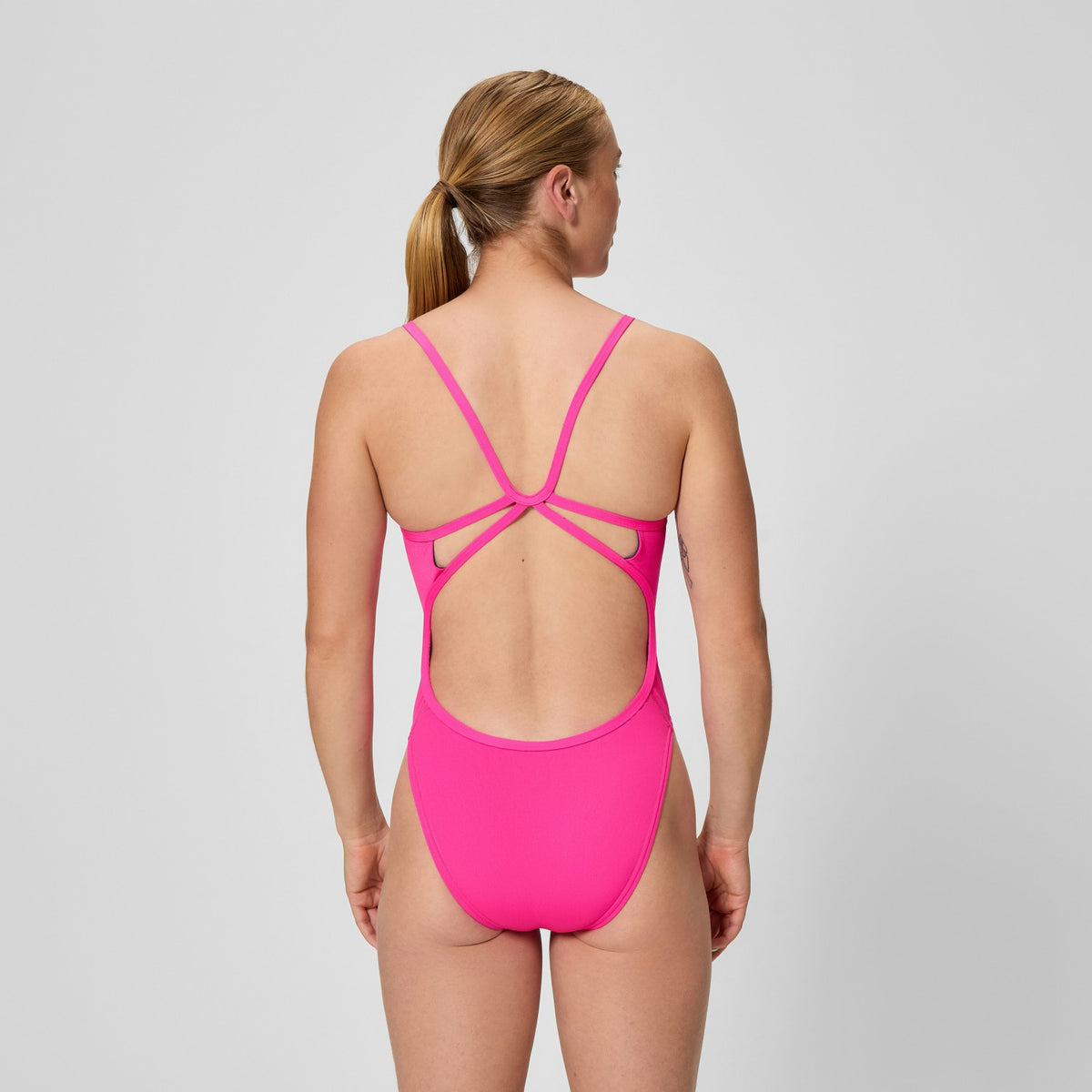 Speedo Club Training Web Back Swimsuit Pink