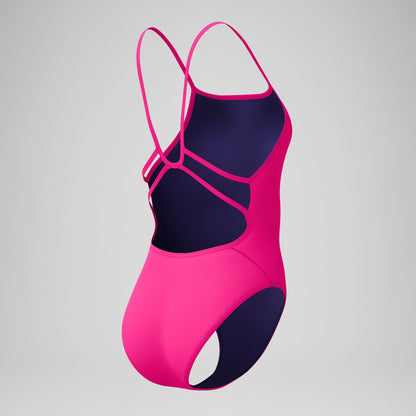 Speedo Club Training Web Back Swimsuit Pink
