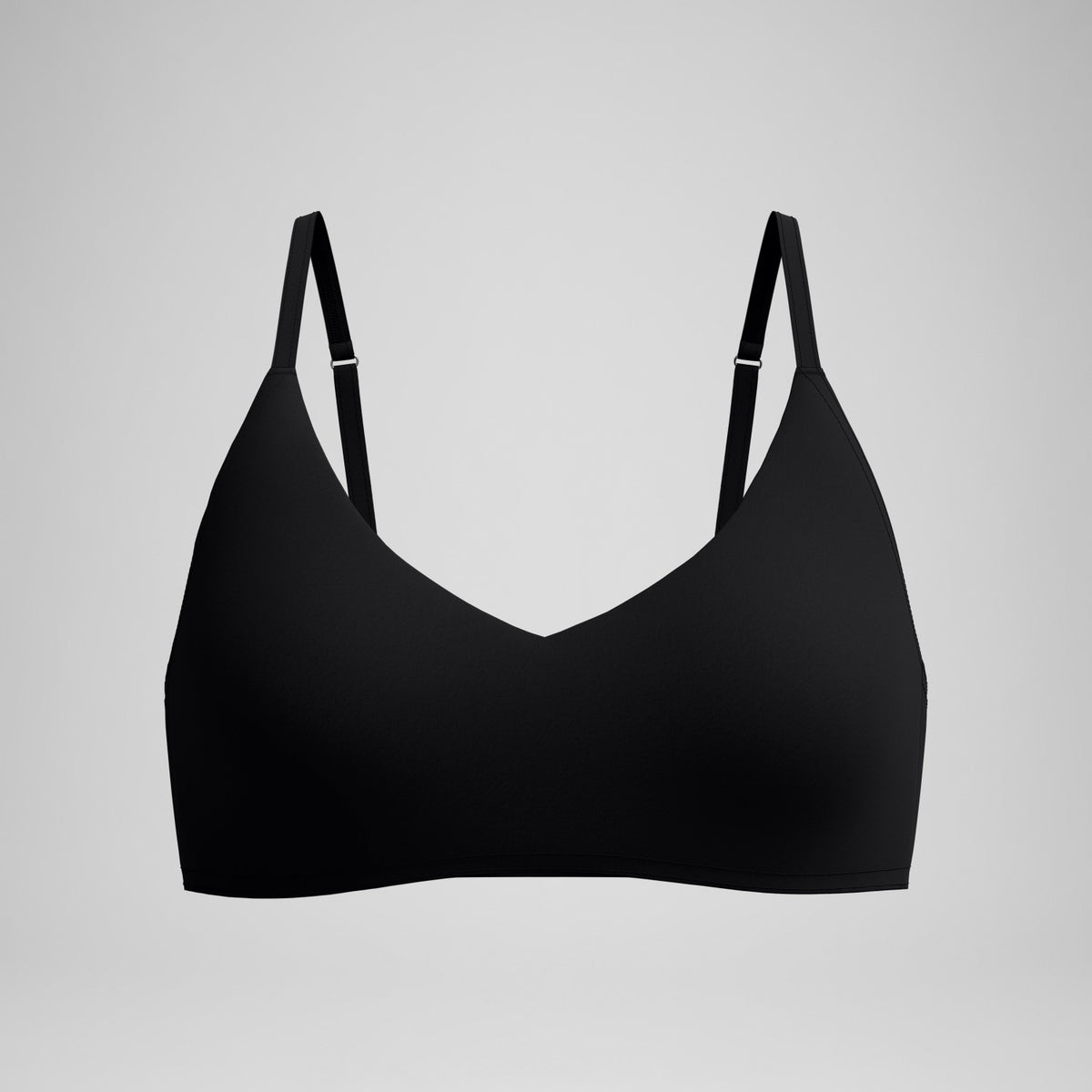 Speedo Solid Triangle Bikini Top Black