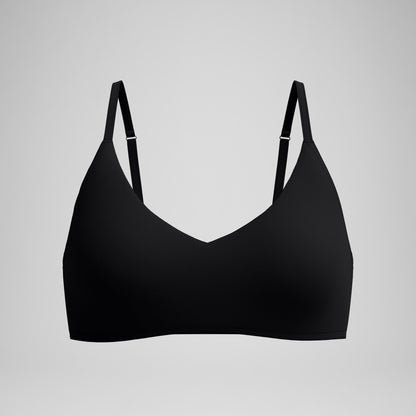 Speedo Solid Triangle Bikini Top Black