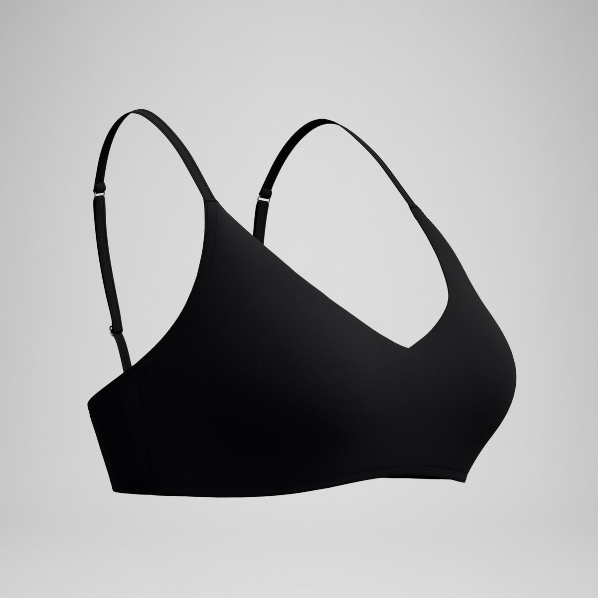 Speedo Solid Triangle Bikini Top Black