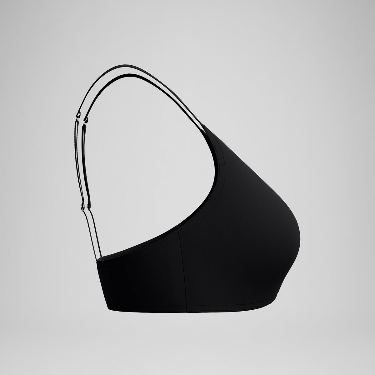 Speedo Solid Triangle Bikini Top Black