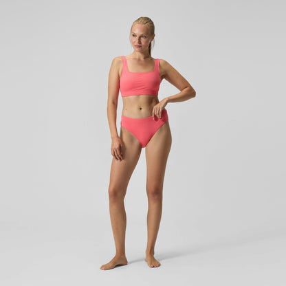 Speedo Textured Deep U-Back Bikini Coral