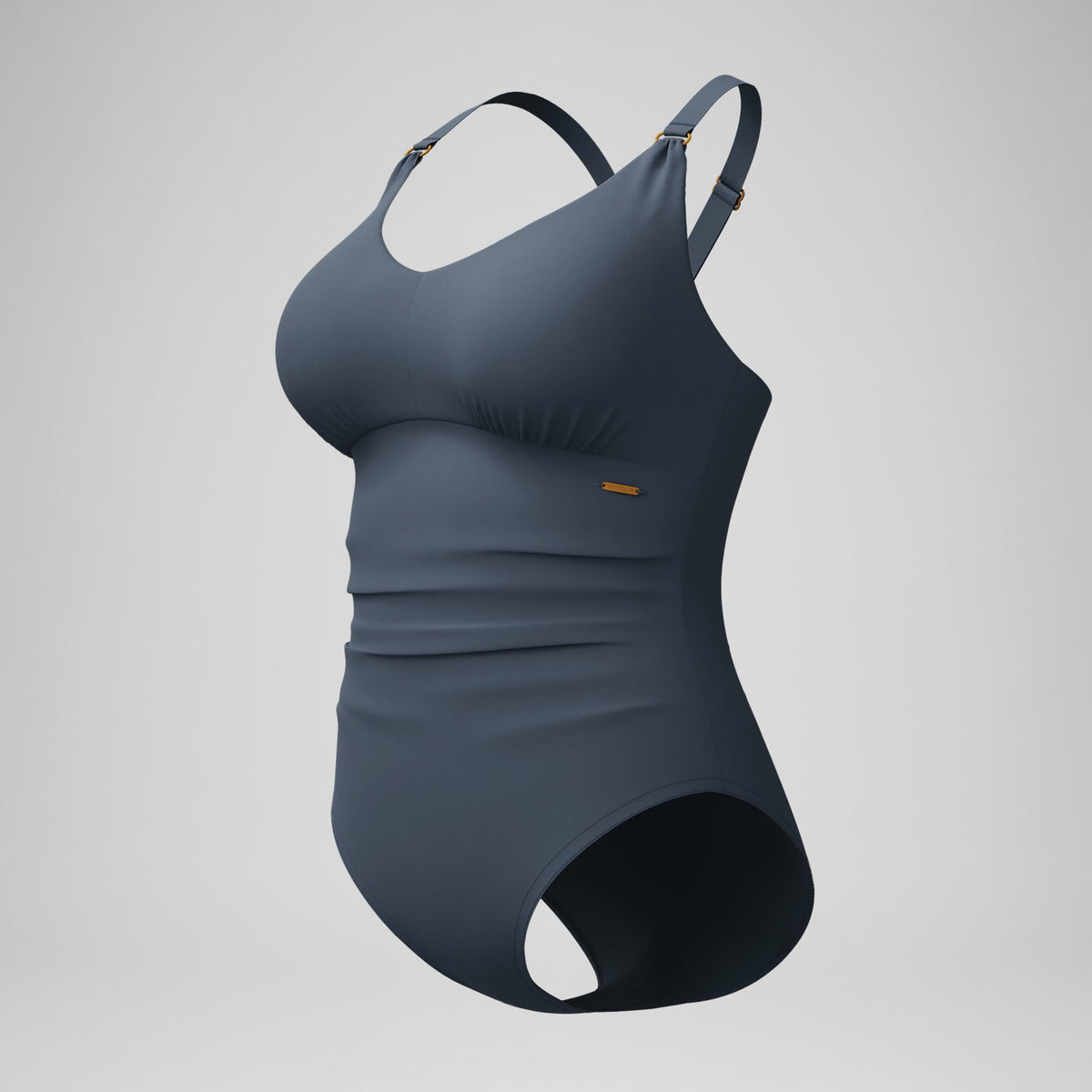 Speedo Shaping V Neck Swimsuit Grey