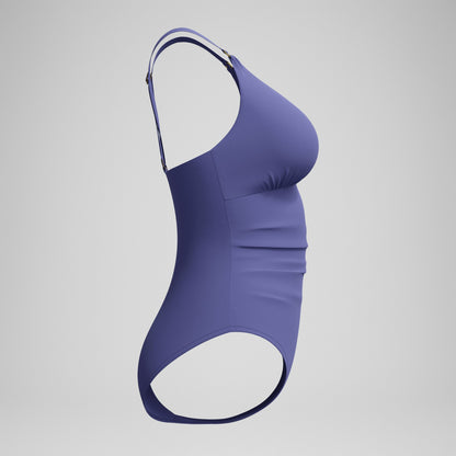 Speedo Shaping V Neck Swimsuit Blue