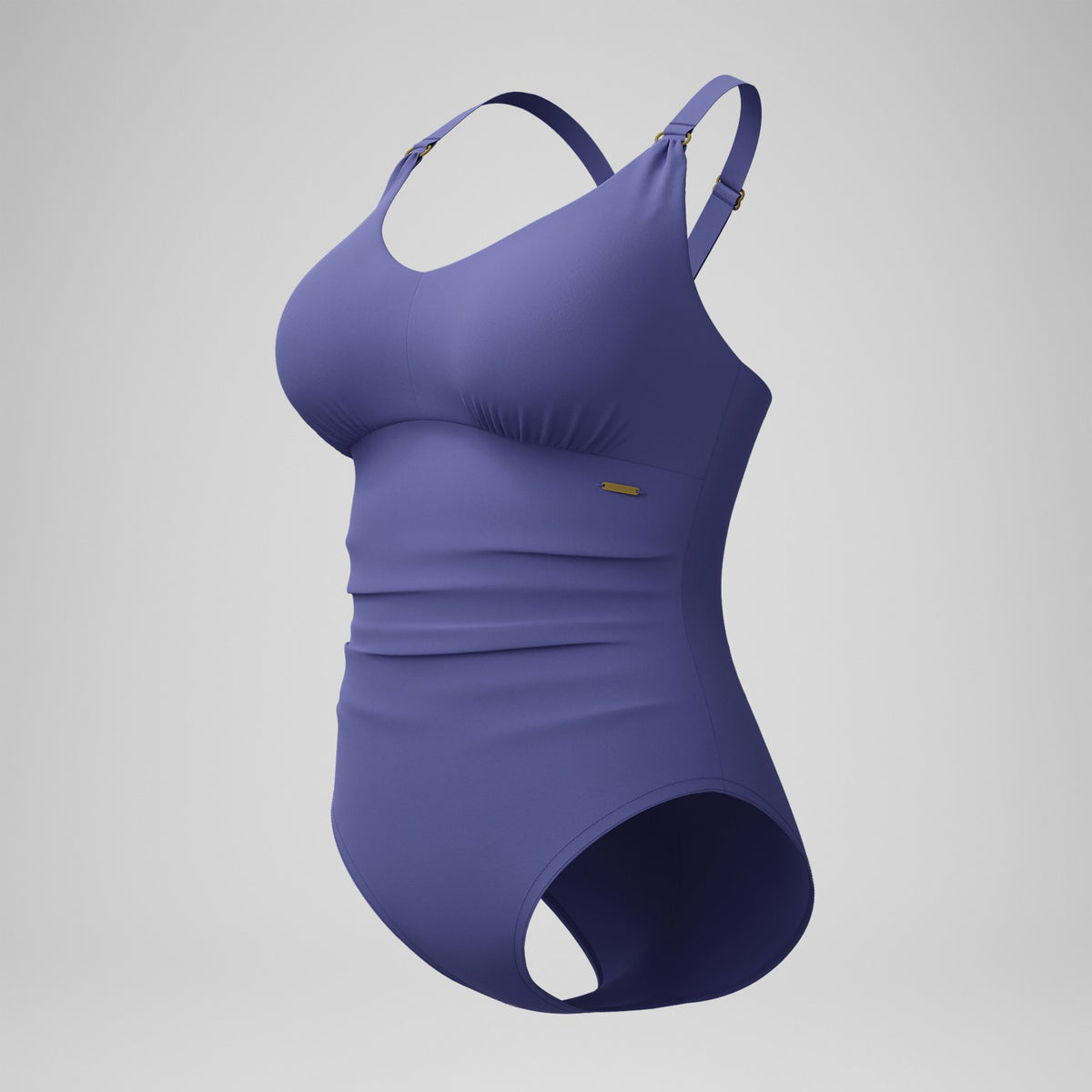 Speedo Shaping V Neck Swimsuit Blue