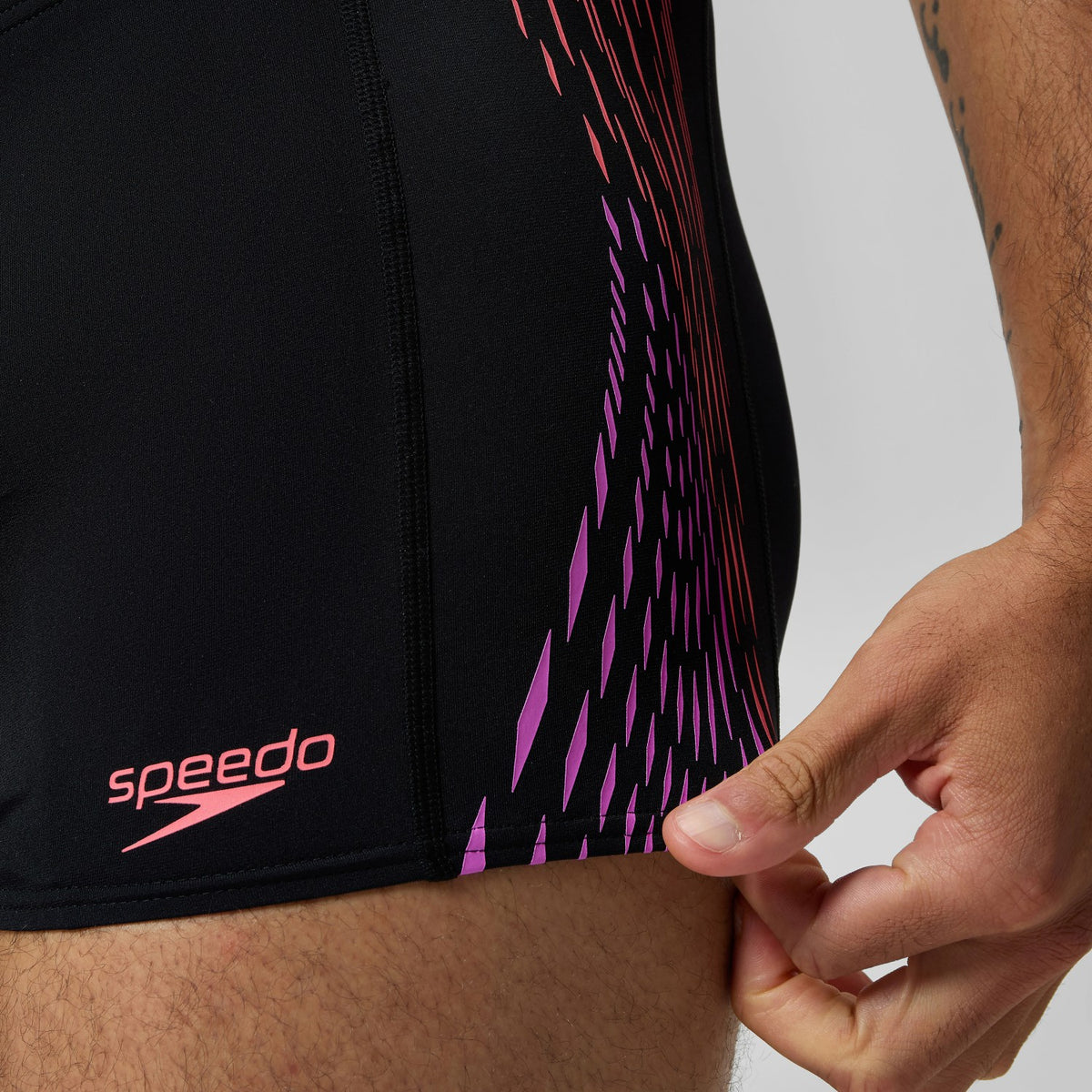 Speedo Tech Panel Aquashorts Black/Coral