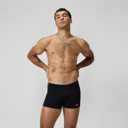Speedo Tech Panel Aquashorts Black/Coral