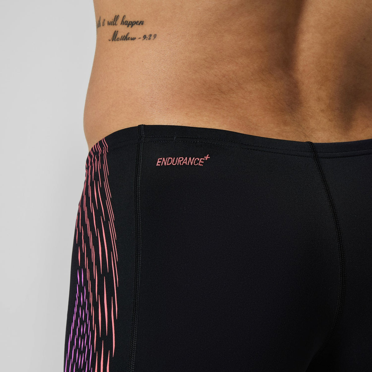 Speedo Tech Panel Aquashorts Black/Coral