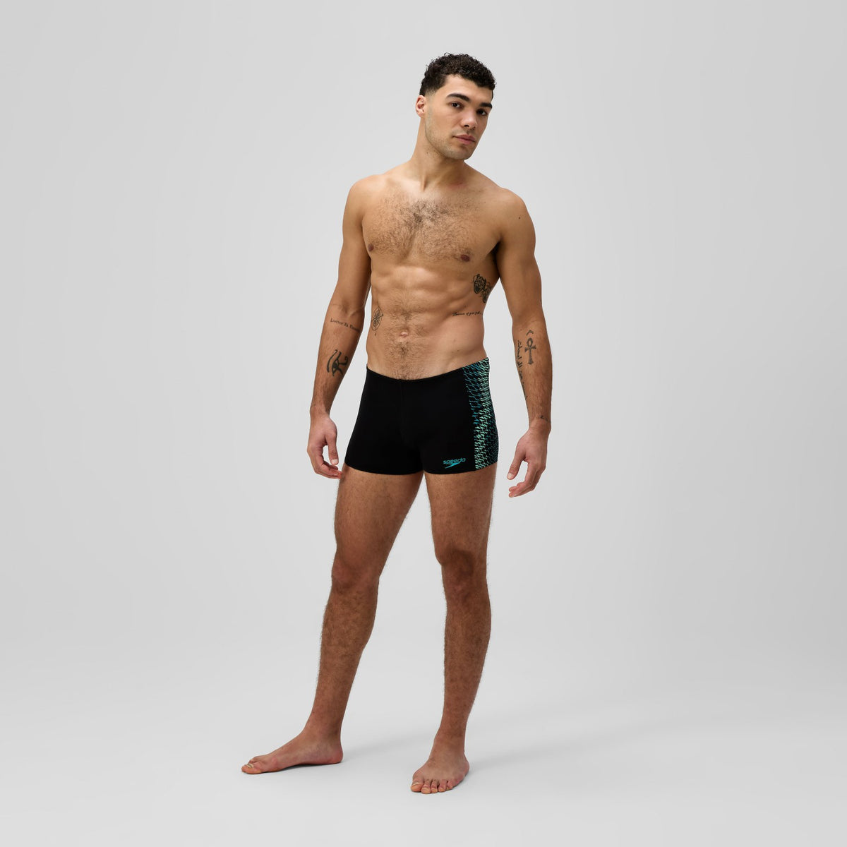 Speedo Endurance+ MAX Tech Panel Aquashorts Black/Turquoise