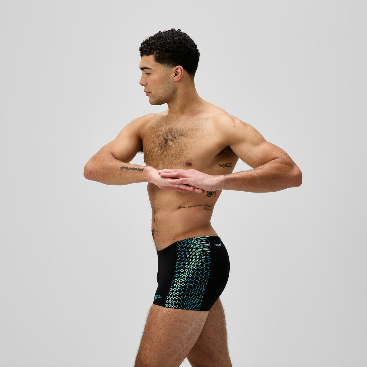 Speedo Endurance+ MAX Tech Panel Aquashorts Black/Turquoise