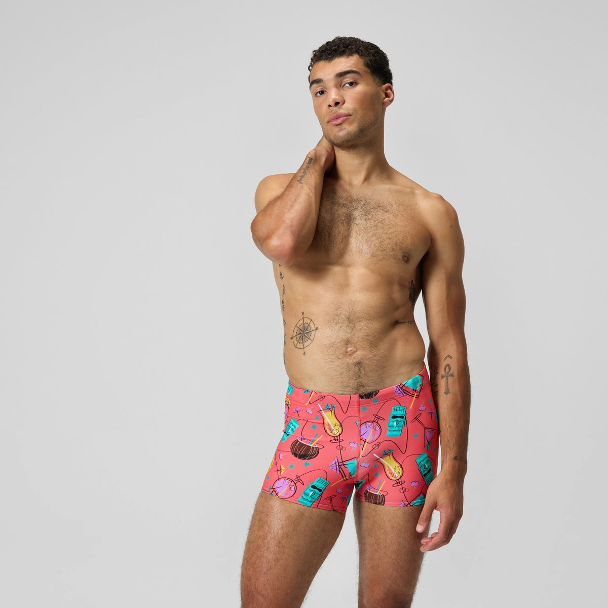Speedo Print Beachstar Aquashorts Leg Pink