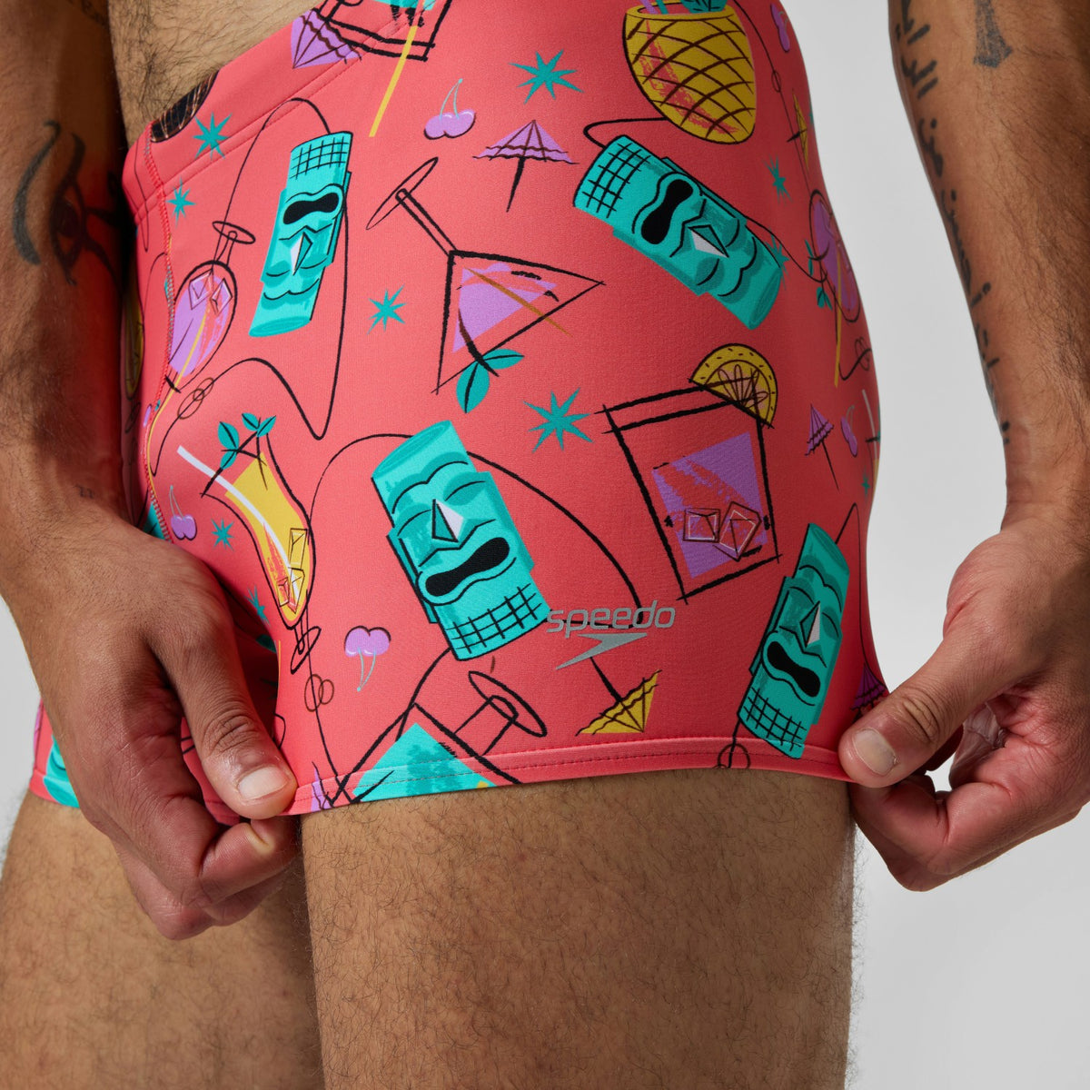 Speedo Print Beachstar Aquashorts Leg Pink