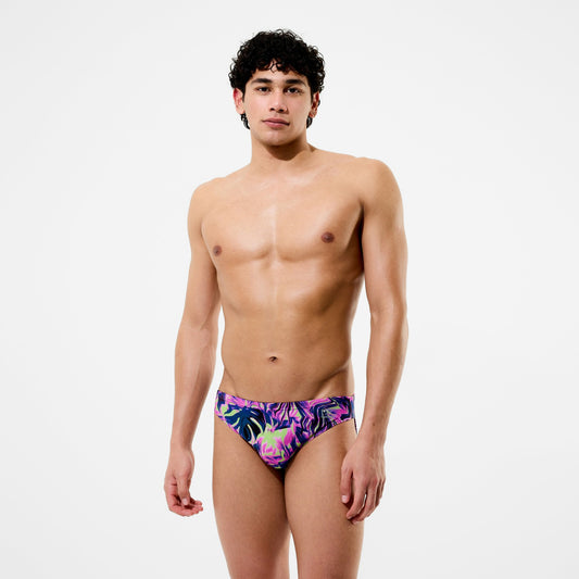 Speedo Club Training Printed Brief Pink/Navy