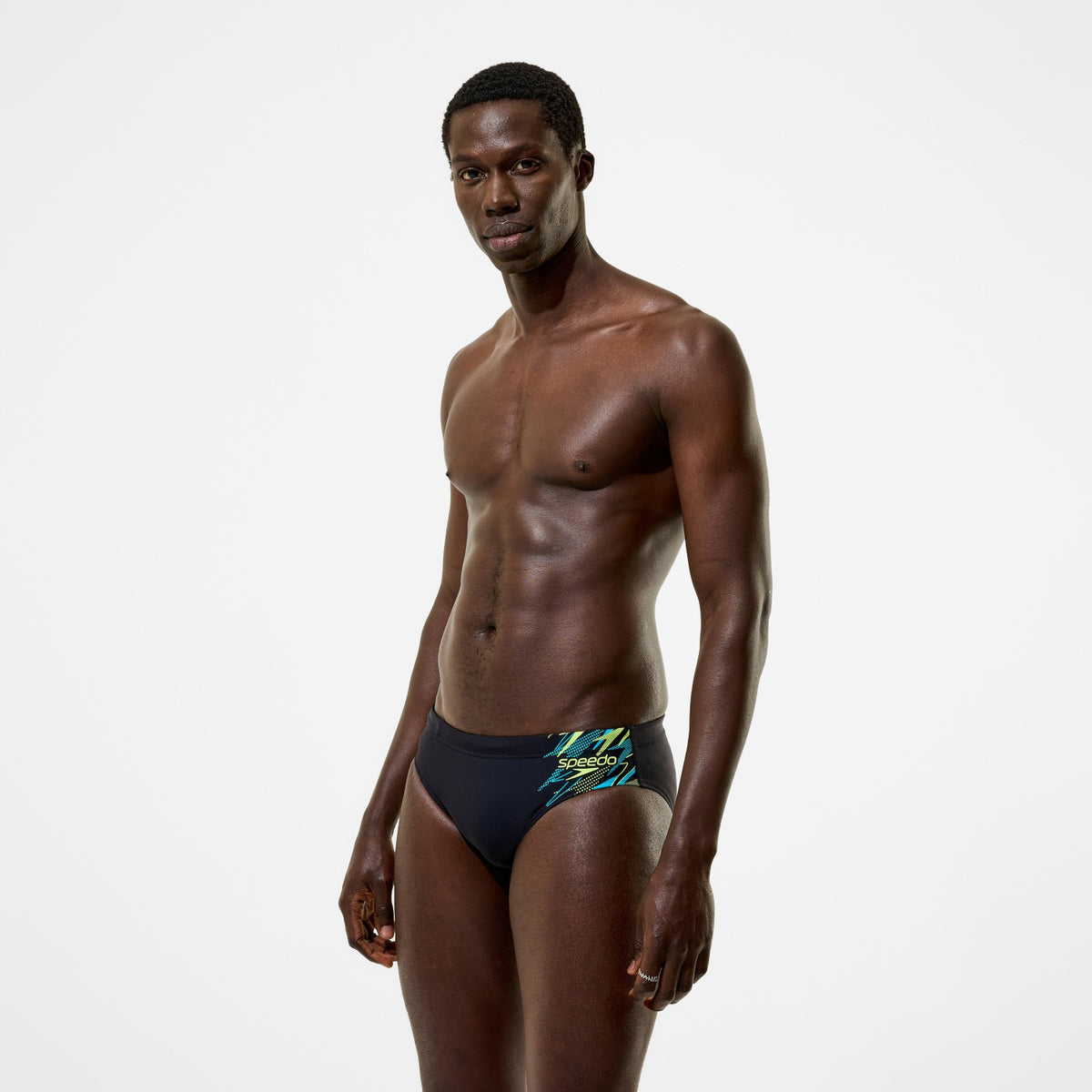 Speedo Medley Logo Brief Black/Green