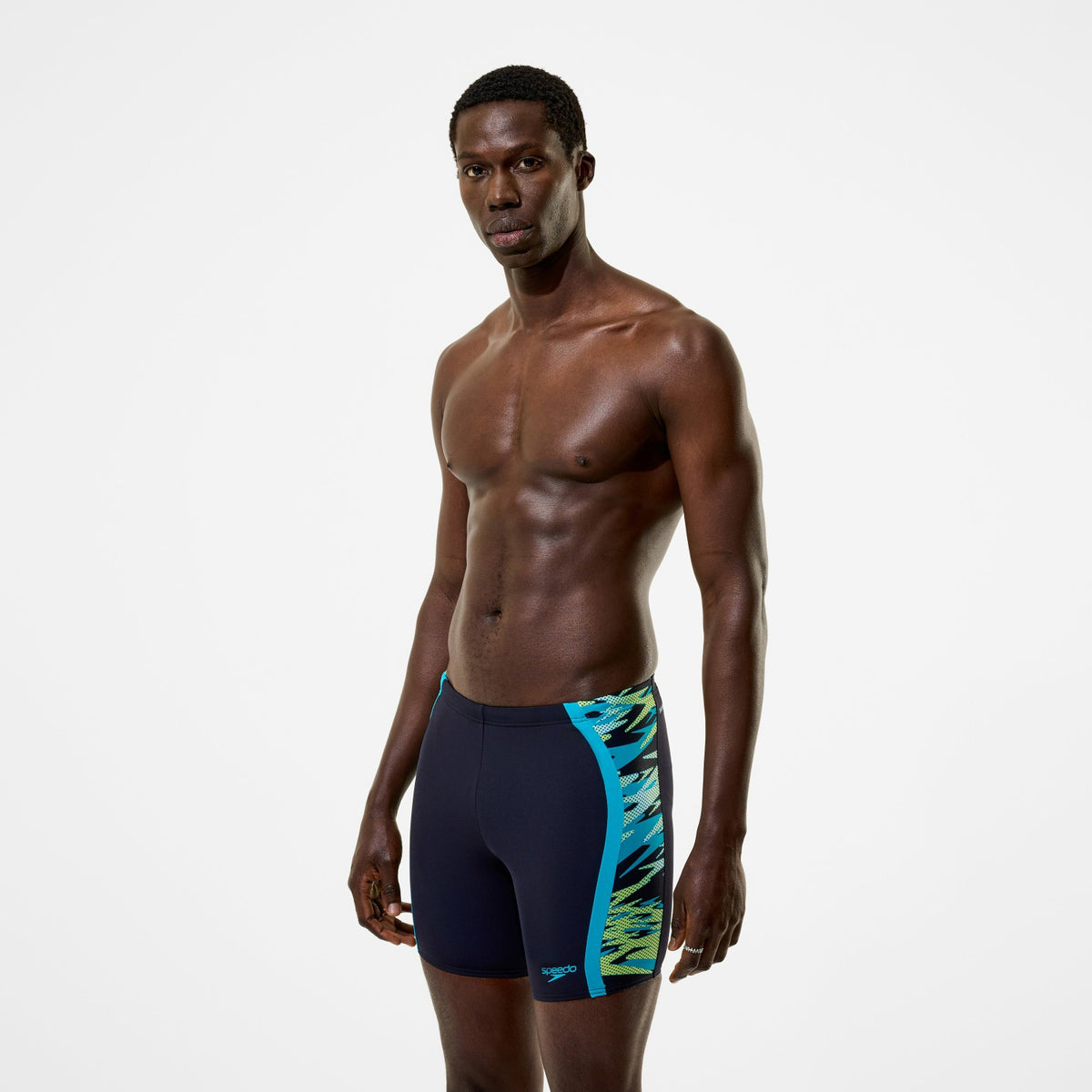 Speedo Hyperboom Splice Mid Jammer Navy/Green
