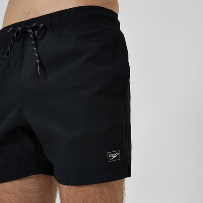 Speedo Classic Solid Redondo Edge Volley Swim Shorts Black