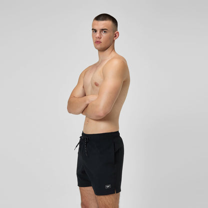 Speedo Classic Solid Redondo Edge Volley Swim Shorts Black