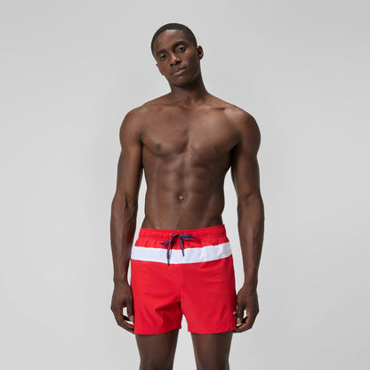 Speedo Jetstream Striped Colourblock Swim Shorts Red/White