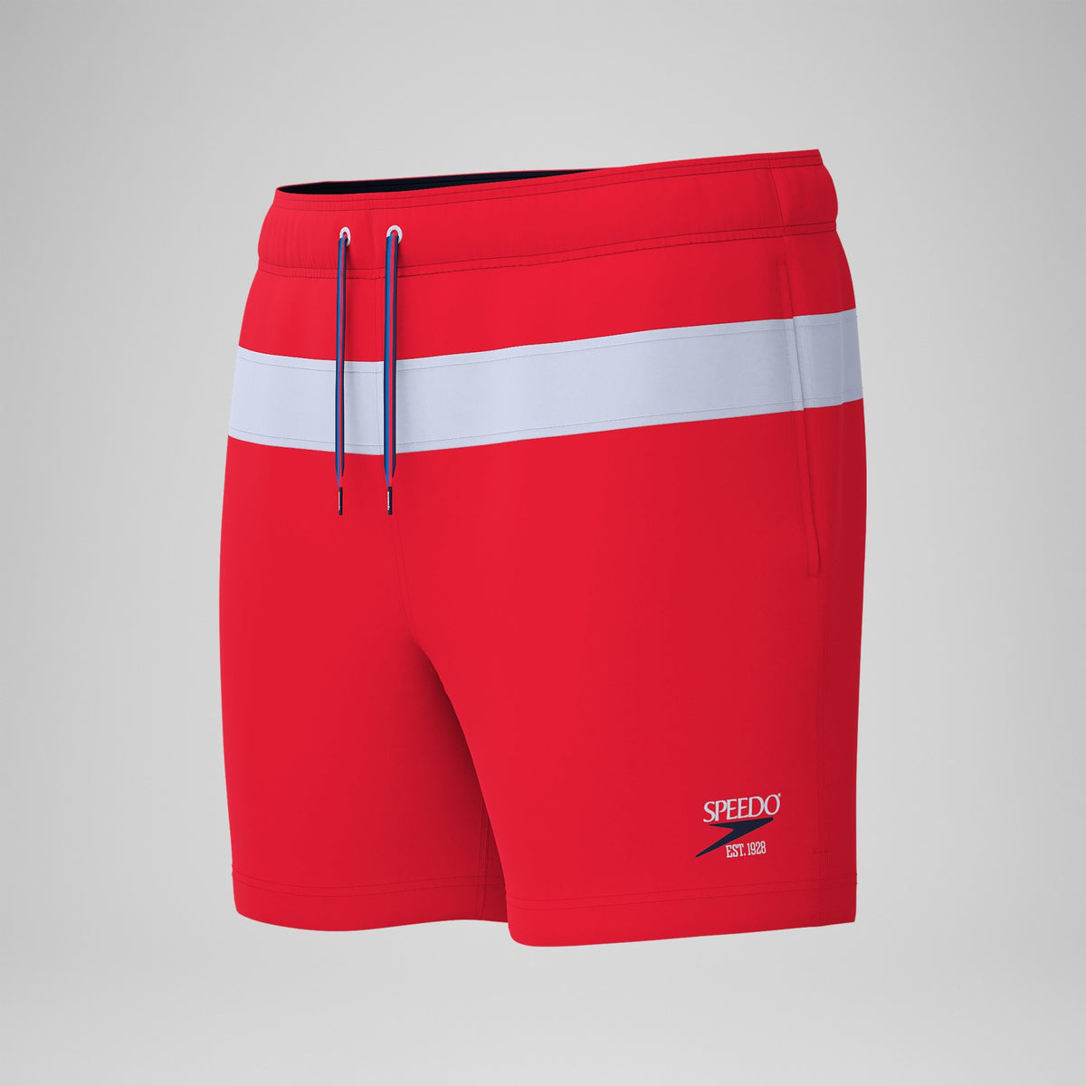 Speedo Jetstream Striped Colourblock Swim Shorts Red/White