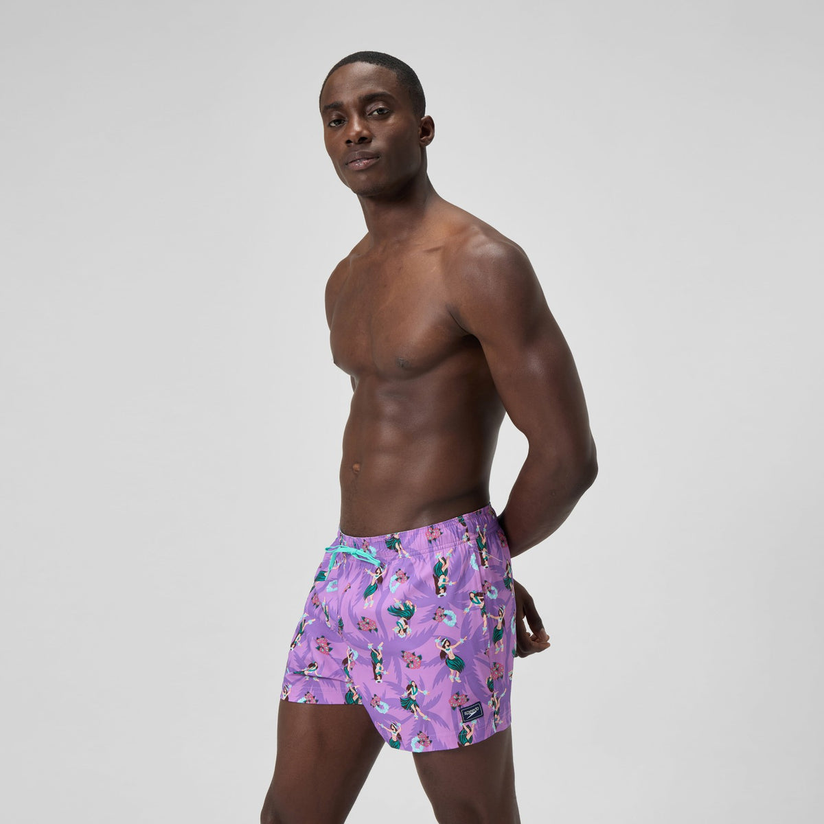 Speedo Printed Redondo Edge Swim Shorts Pink