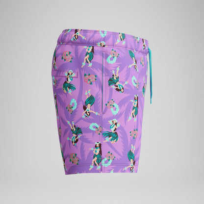 Speedo Printed Redondo Edge Swim Shorts Pink