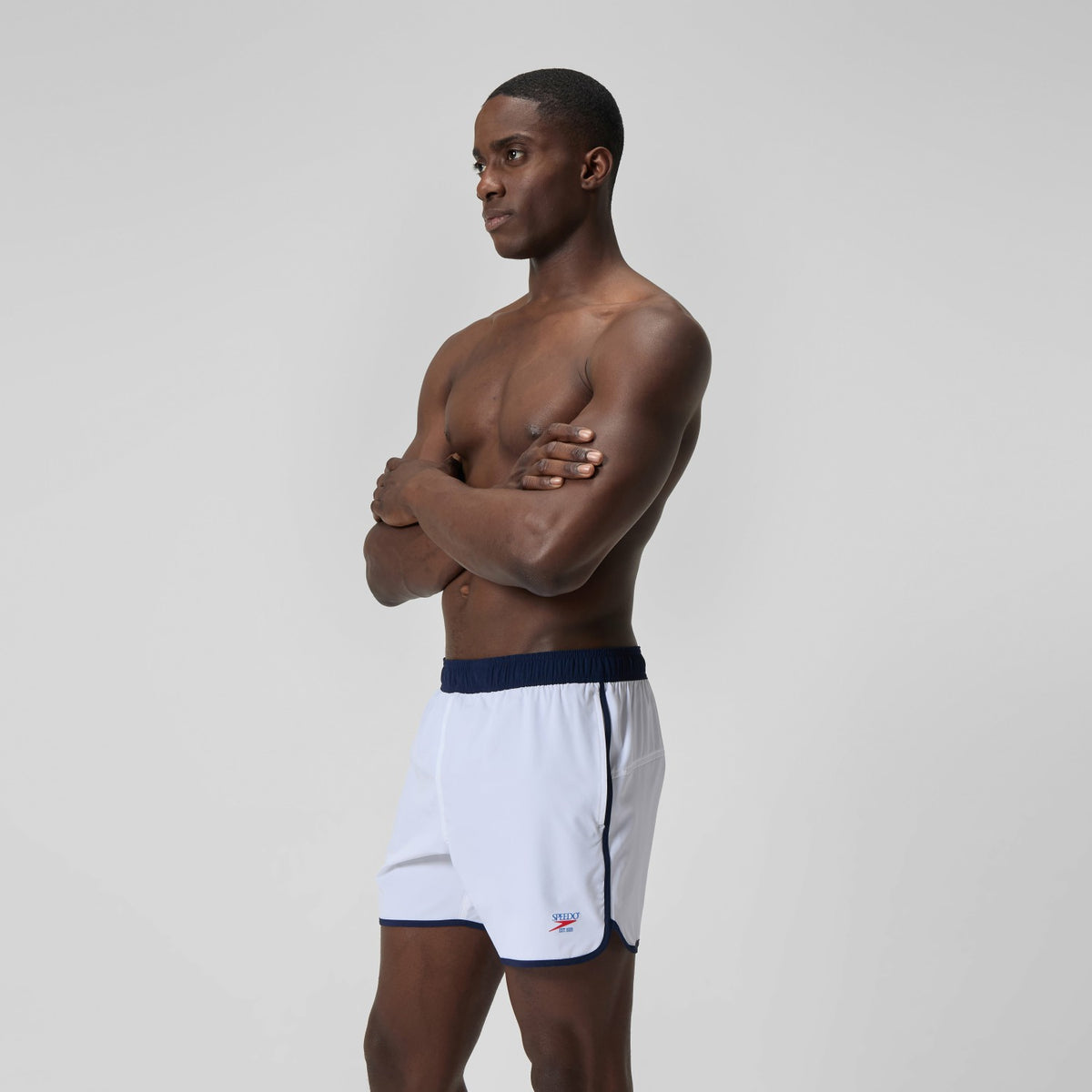 Speedo Jetstream Logo Swim Shorts White/Navy