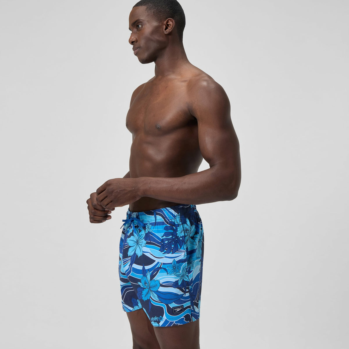 Speedo Print Rondo Edge Volley Swim Shorts Navy