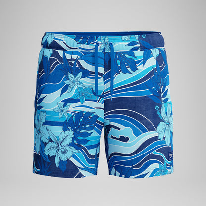 Speedo Print Rondo Edge Volley Swim Shorts Navy